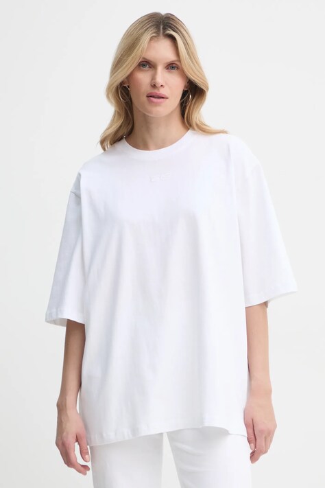Gestuz tricou din bumbac femei, culoarea negru, 10909865