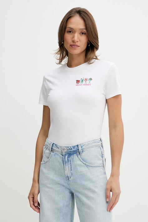 MC2 Saint Barth tricou din bumbac culoarea bej, EMI0001