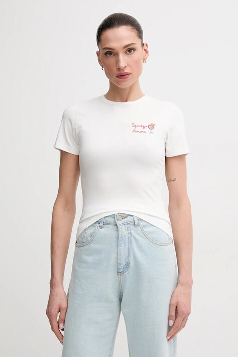 MC2 Saint Barth tricou femei, culoarea alb, ESE0001