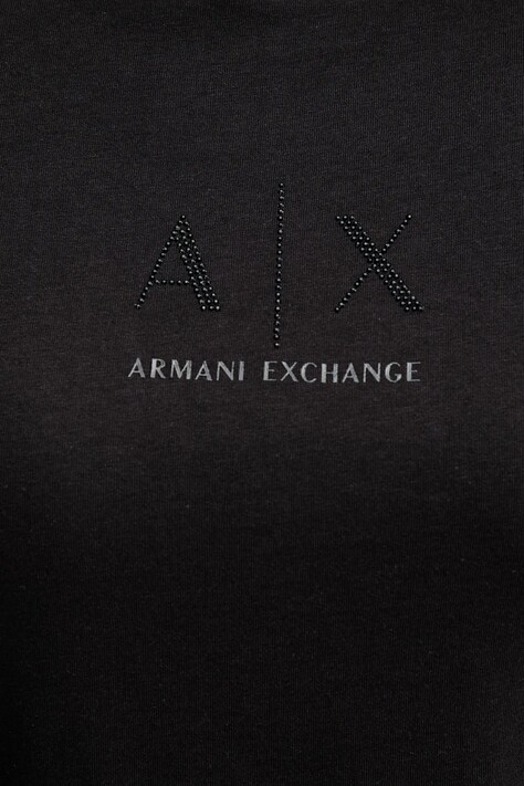 Бавовняна футболка Armani Exchange — AA00-TSD12W, чорний — фото 4