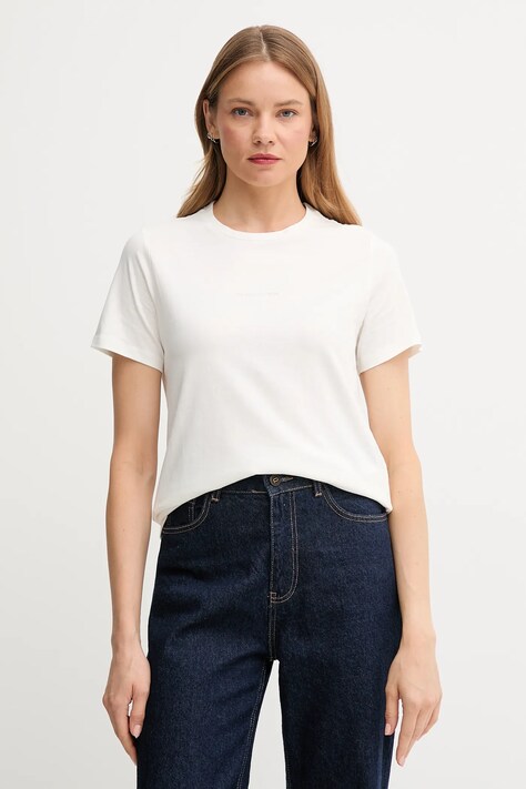 Marc O'Polo tricou din bumbac culoarea bej, 5000006276