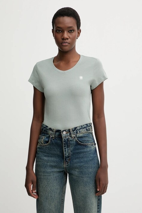 G-Star t-shirt bawełniany damski kolor zielony D24533-4107
