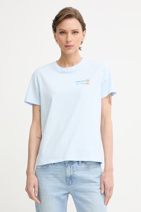 MC2 Saint Barth T-shirt damski bawełniany niebieski EMI0001