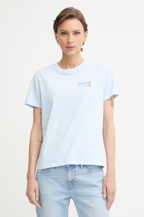 MC2 Saint Barth T-shirt damski bawełniany niebieski EMI0001