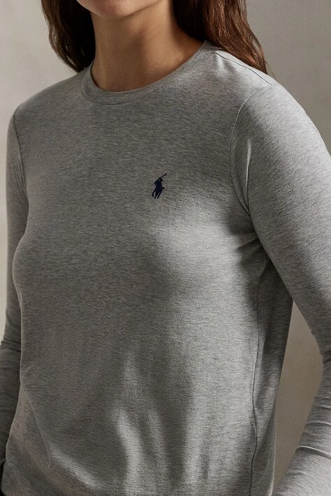 Polo Ralph Lauren лонгслів жіночий бавовняний — AA00-TSD143, сірий — фото 4