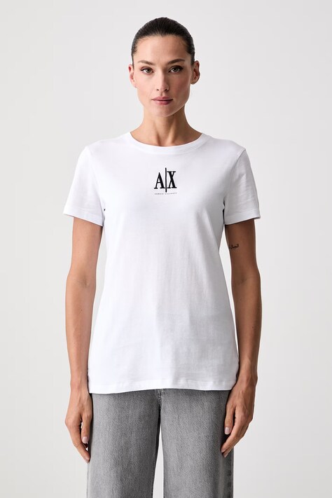 Armani Exchange T-shirt damski bawełniany biały XW003063 AF10356