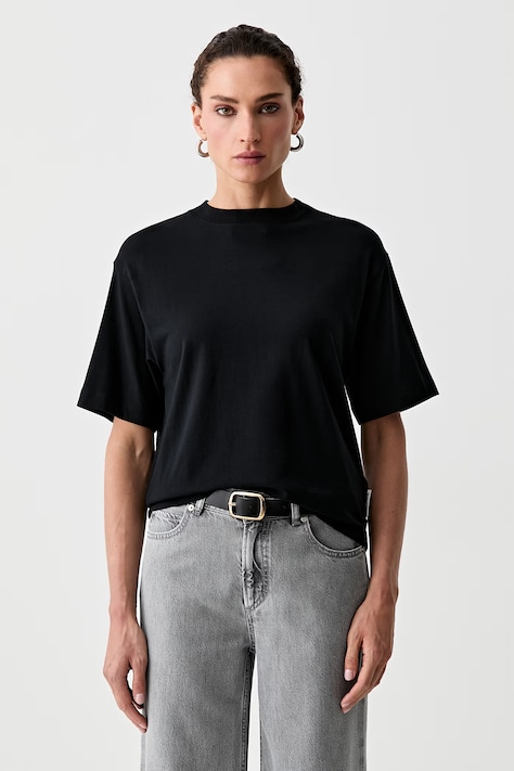 Marc O'Polo T-shirt damski z bawełną czarny 5000013473