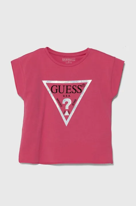 Детская футболка Guess цвет розовый