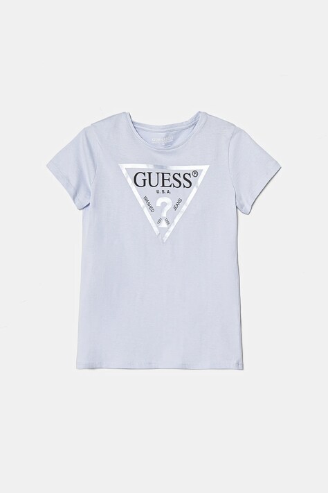 Dětské bavlněné tričko Guess modrá barva, J73I56 K8HM0
