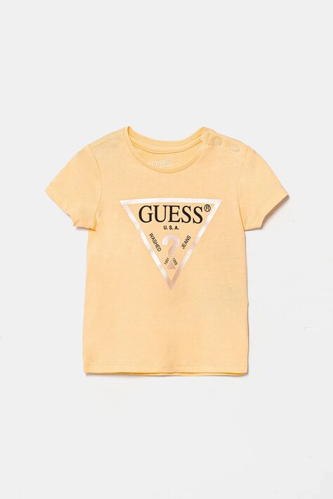 Guess tricou de bumbac pentru copii culoarea portocaliu, K73I56 K8HM0