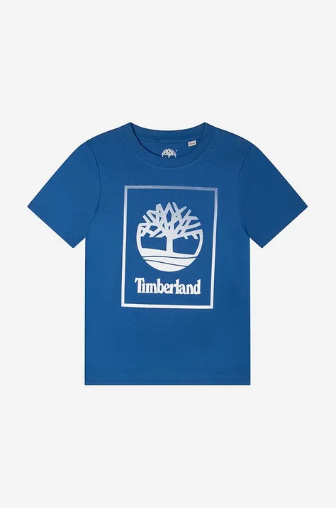 Παιδικό βαμβακερό μπλουζάκι Timberland Short Sleeves Tee-shirt χρώμα: ναυτικό μπλε
