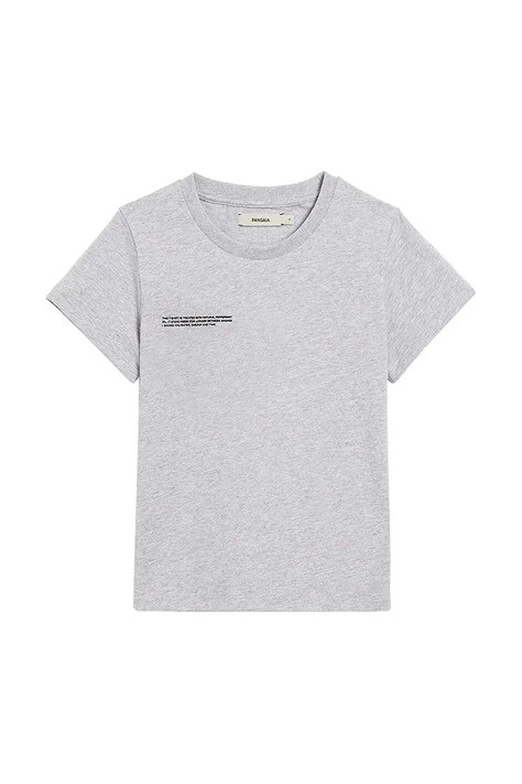 Pangaia tricou KIDS' 365 MIDWEIGHT T-SHIRT culoarea gri, cu imprimeu, 10000430