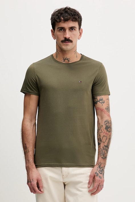 Tommy Jeans tricou din bumbac culoarea alb, uni, DM0DM04411