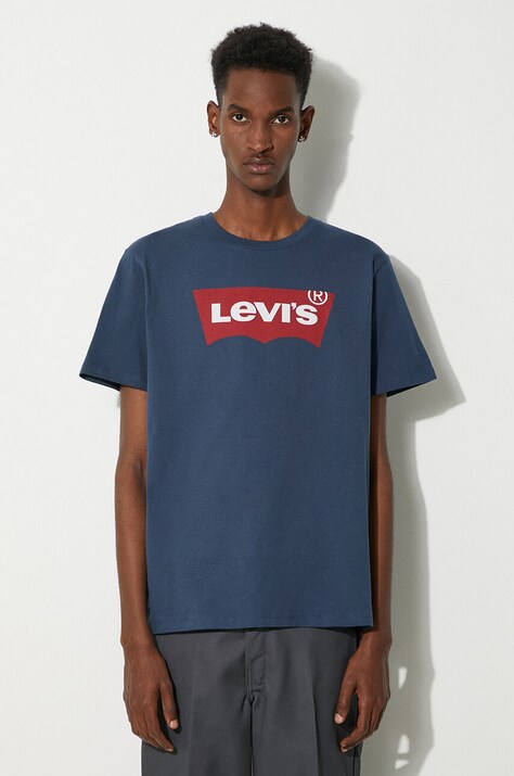 Levi's Graphic Setin Neck Tee t-shirt kolor granatowy 17783.0139