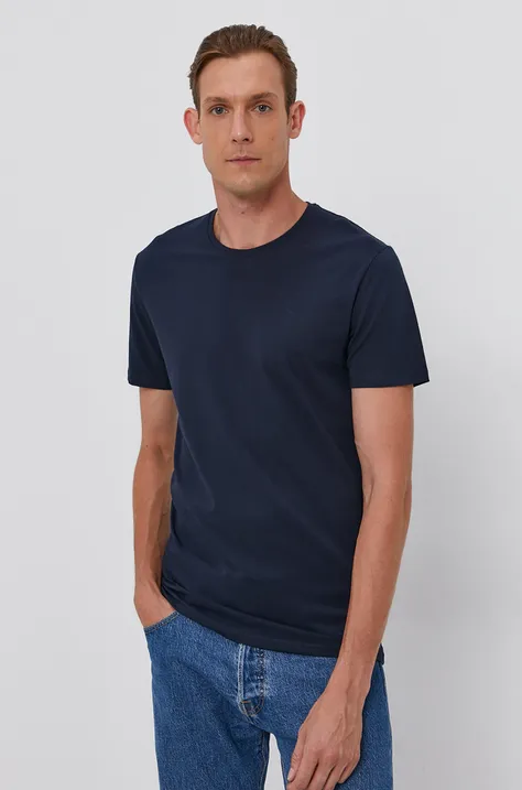 Selected Homme T-shirt kolor czarny gładki