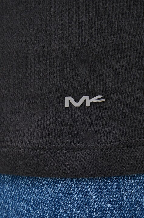 Бавовняна футболка Michael Kors — AA00-TSM0EJ, чорний — фото 5
