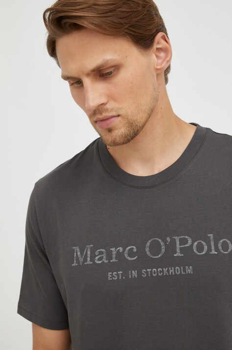 Бавовняна футболка Marc O'Polo — AA00-TSM0H8, сірий — фото 4
