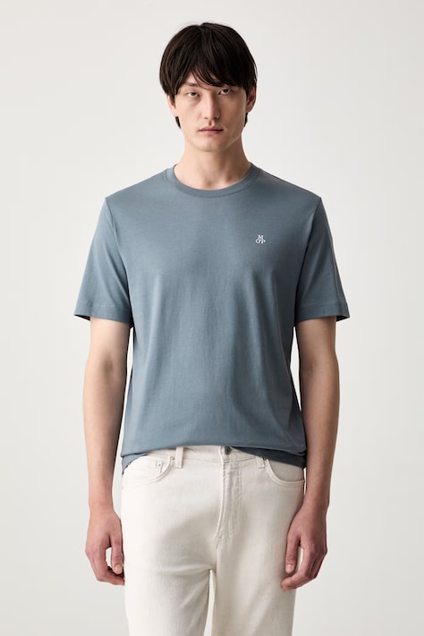 Marc O'Polo T-shirt basic męski bawełniany niebieski 5000009405
