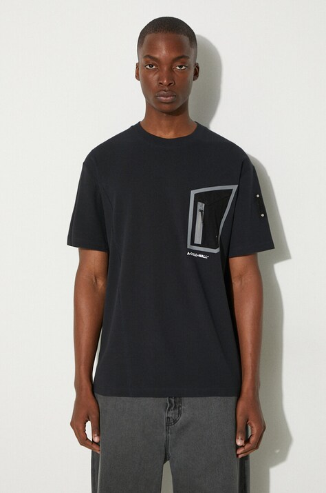 A-COLD-WALL* cotton T-shirt Technical Polygon T-shirt black color