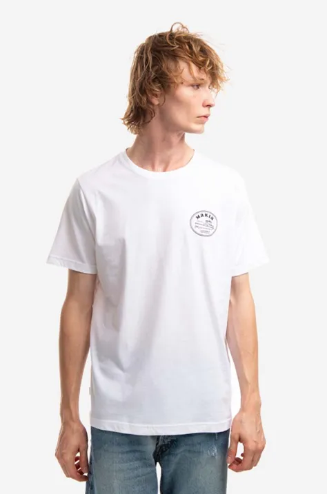 Βαμβακερό μπλουζάκι Makia χρώμα: άσπρο, Μπλουζάκι Makia Boat T-shirt M21359 001