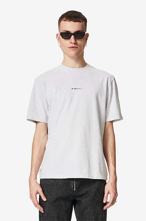 Pamučna majica Han Kjøbenhavn Casual Tee Short Sleeve boja: siva, glatki model, M.132073-WHITE