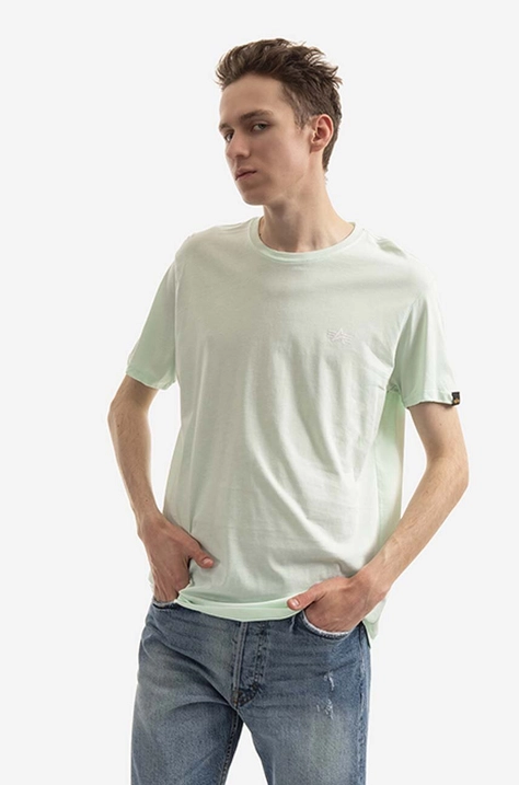 Alpha Industries cotton T-shirt Basic green color