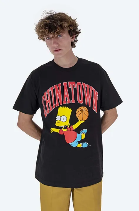 Market tricou din bumbac Chinatown Market x The Simpsons Air Bart Arc T-shirt culoarea negru, cu imprimeu CTM1990348-white