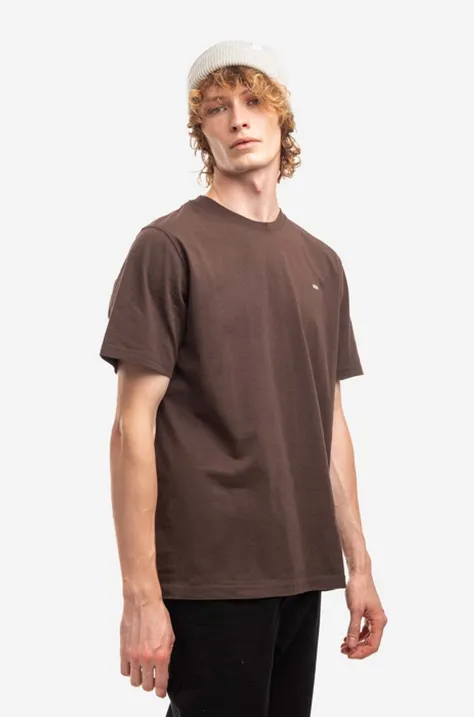 Wood Wood cotton T-shirt Sami Classic T-shirt brown color