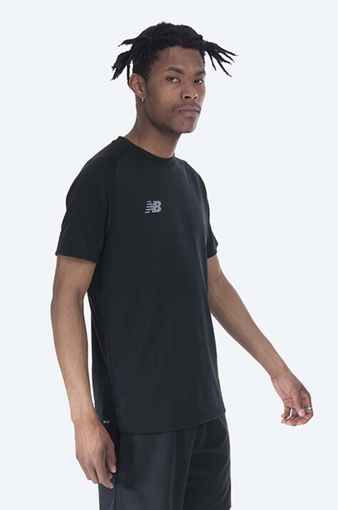 New Balance t-shirt męski kolor czarny z nadrukiem EMT9044BK-4BK