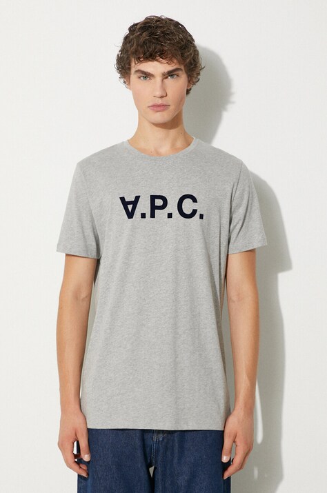 Бавовняна футболка A.P.C. VPC Color колір сірий з принтом COEZB.H26943-LIGHTGRAYC