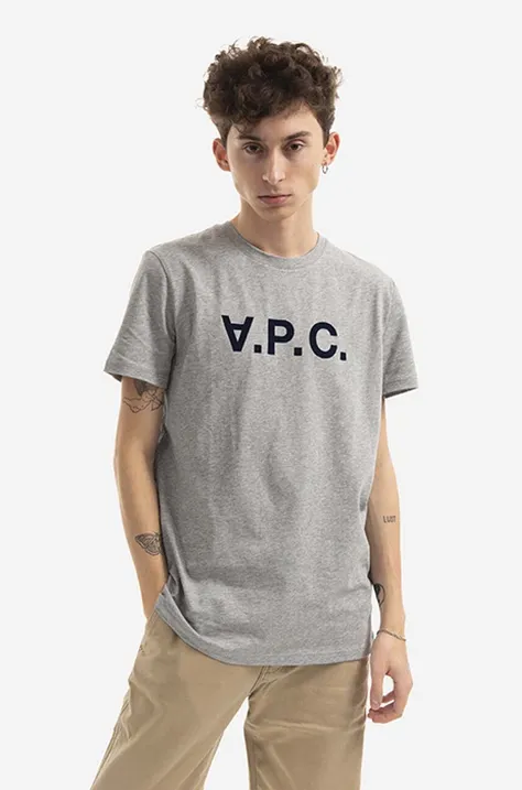 A.P.C. cotton t-shirt gray color