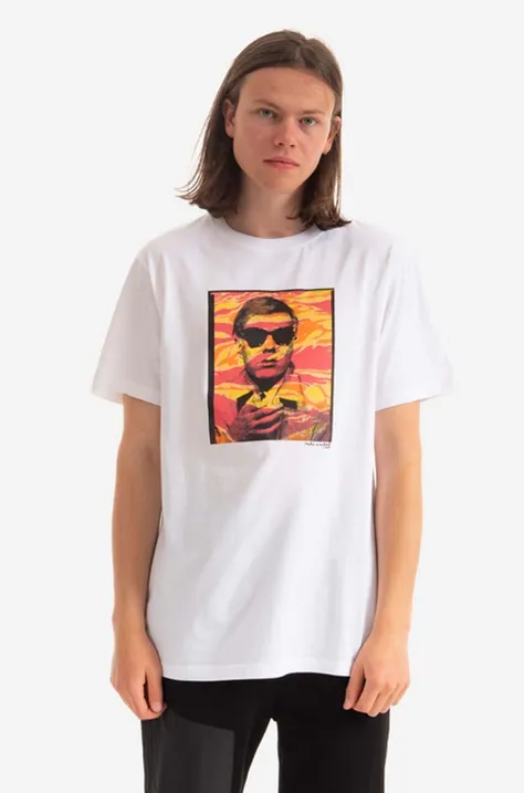 Bavlněné tričko Maharishi Warhol Polaroid Portrait T-Shirt OCJ bílá barva, s potiskem, 9711.WHITE-WHITE