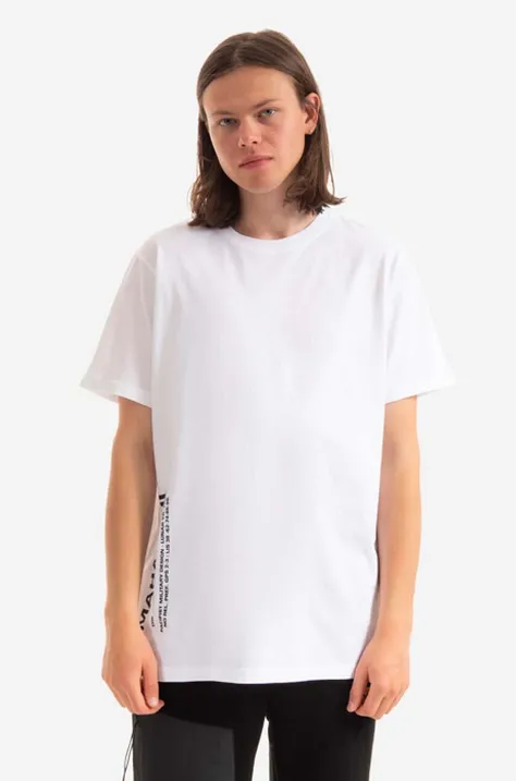 Bavlněné tričko Maharishi bílá barva, s potiskem, 9752.WHITE-WHITE