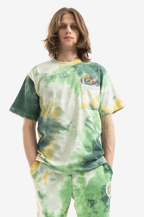 CLOT cotton t-shirt men’s green color