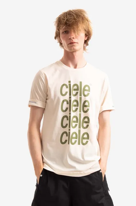 Тениска Ciele Athletics Nsbtshirt Corp R в бежово с принт