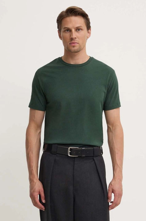 Samsoe Samsoe tricou din bumbac culoarea verde, neted