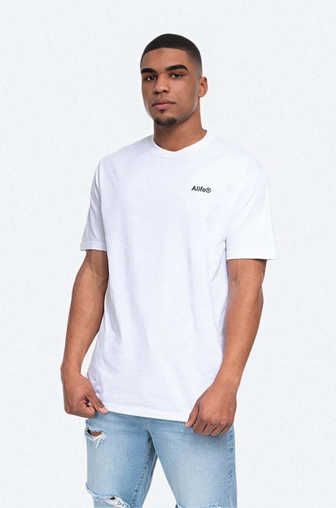 Alife cotton t-shirt white color