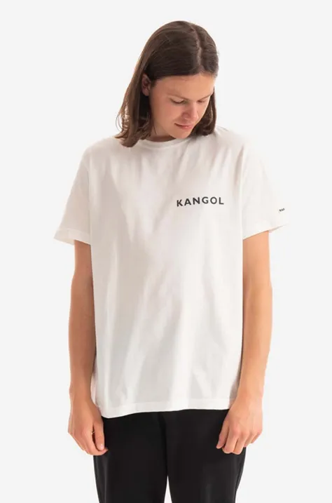 Хлопковая футболка Kangol Heritage Basic цвет белый с принтом KLHB003-OFFWHITE