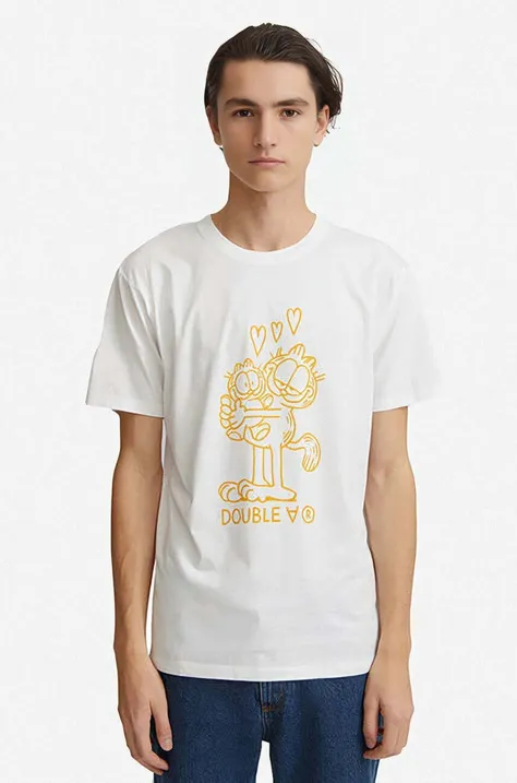 Хлопковая футболка Wood Wood X Garfield Ace цвет белый с принтом 30045703.2222-WHITE