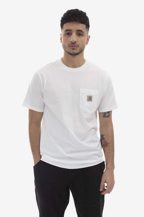 Бавовняна футболка Carhartt WIP колір білий однотонний I030434.WHITE-WHITE