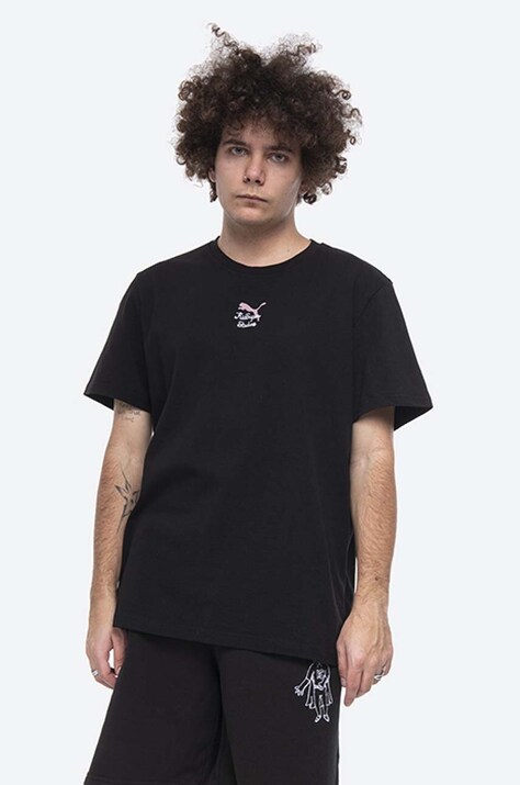 Puma cotton t-shirt x Kidsuper Studio black color