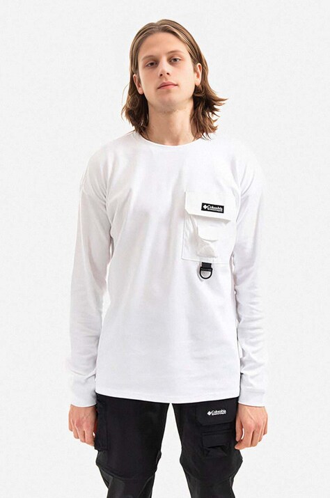 Columbia longsleeve shirt Field Creek Doubleknit Long Sleeve men’s white color