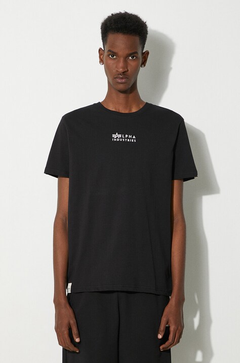 Alpha Industries cotton t-shirt black color