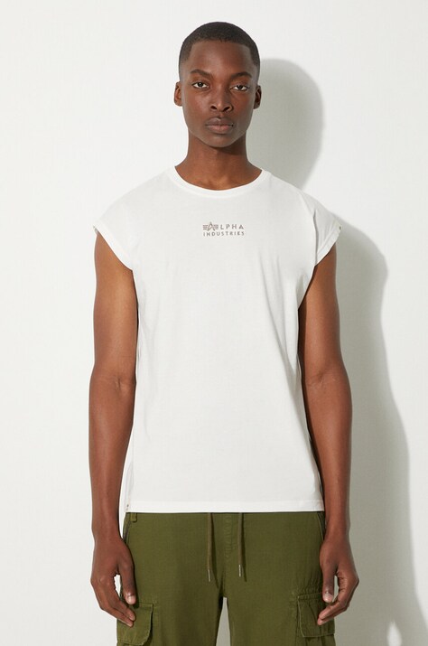 Alpha Industries cotton t-shirt white color
