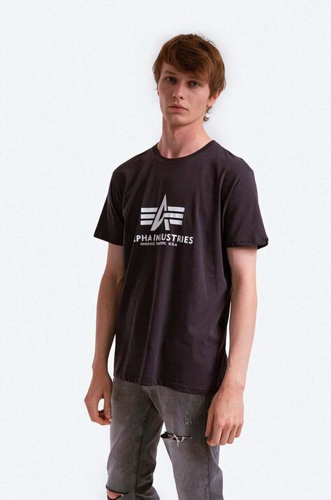 Alpha Industries cotton t-shirt gray color
