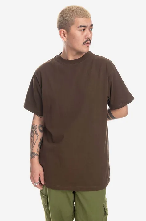 Taikan cotton T-shirt Heavyweight brown color