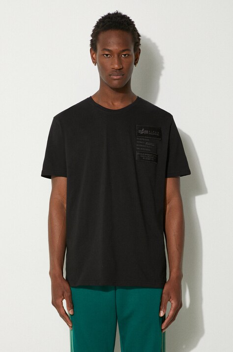 Alpha Industries cotton t-shirt men’s black color