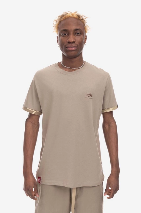 Alpha Industries cotton T-shirt Alpha Industries Alpha Industries 106509 79 beige color