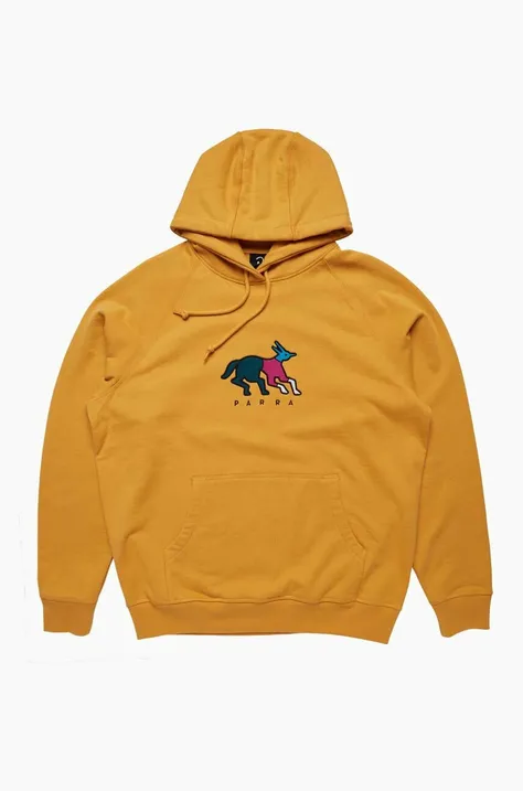 by Parra cotton sweatshirt Anxious Dog yellow color
