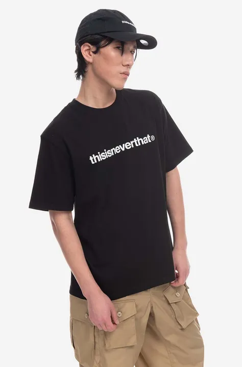Памучна тениска thisisneverthat T-Logo Tee в черно с принт